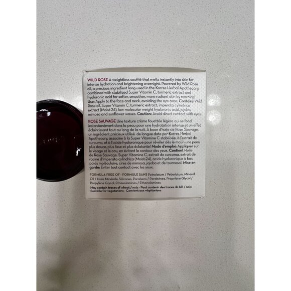 Korres Wild Rose Advanced Brightening Sleeping Facial Mask Cream 1.35 fl oz NIB - Picture 2 of 6